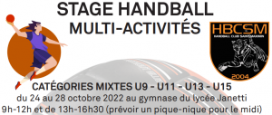 Stage Handball Multi-activités Toussaint 2022